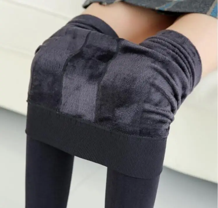 crossover leggings Winter Leggings Knitting Velvet Casual Legging New High Elastic Thicken Lady's Warm Black Pants Skinny Pants For Women Leggings leggings with pockets