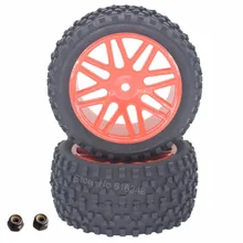 2 unidades de goma rc 1/10 buggy neumáticos ruedas traseras 12mm hexagonal para redcat tornado s30 epx partes