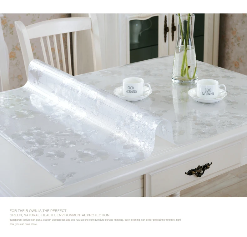  PVC waterproof table cloth soft glass plastic tablecloth table MATS from XiCha several pad frosted 
