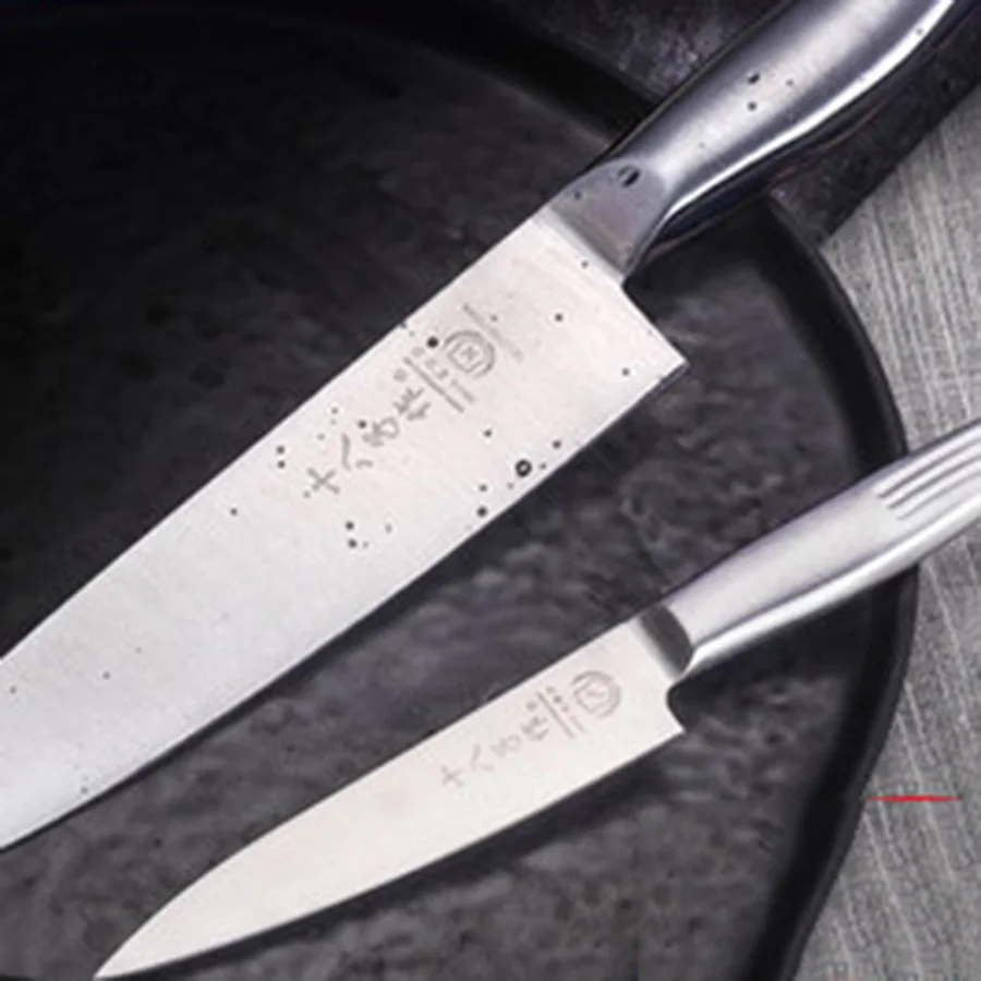 

Knife Set Black Blade Green Handle Zirconium Ceramic Kitchen Knives Fruit Vegetables Kitchen Tools Damascus Steel 30 DJ13