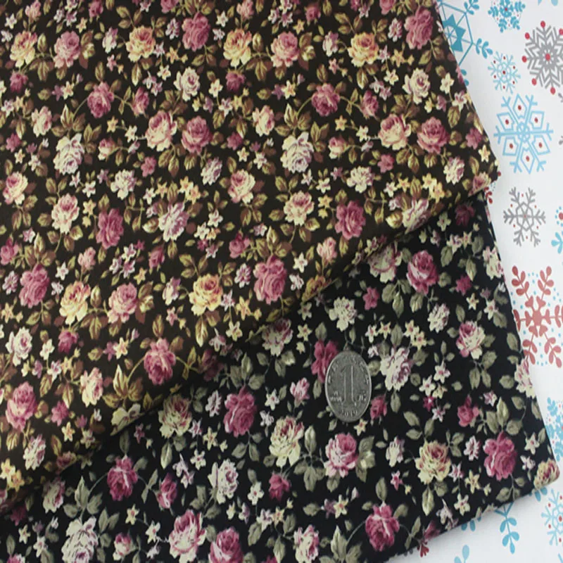 Хлопчатобумажная Поплиновая ткань с цветочным принтом 50x145 см|cotton poplin fabric|poplin