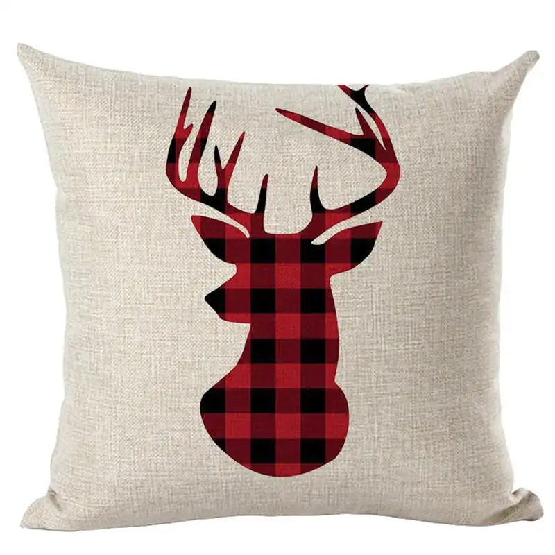 Merry Christmas Pillow Cases Linen Cover Home Decor Pillow Core 45cm45cm pillow covers decorative embroidered #2n20 (1)