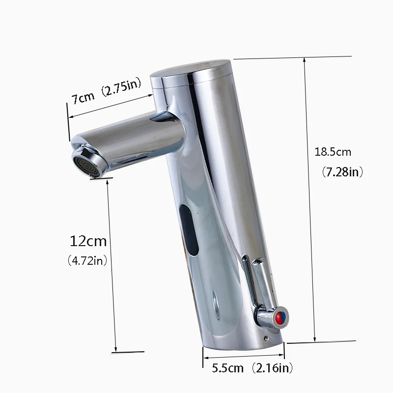 Хромированный полированный сенсорный кран, автоматический сенсорный кран, смеситель для холодной и горячей воды, смеситель для раковины, смеситель для ванной комнаты, кран для раковины