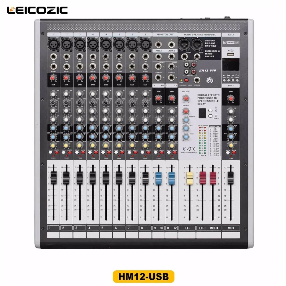 Leicozic HM12 USB Audio mixer digital effects processor audio