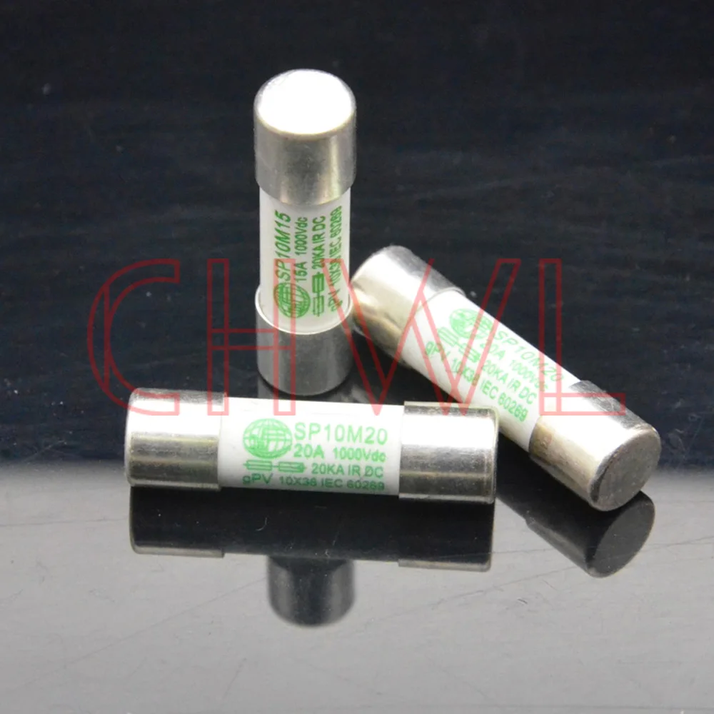 

10pcs/lot DC 1000V fuse photovoltaic 10*38MM 10A 15A 20A 25A PV dropout fuse component for Solar Power System Protection
