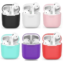 Air Pods силиконовый Bluetooth беспроводной чехол для наушников Защитный чехол Аксессуары для Apple Airpods зарядная коробка для AirPods