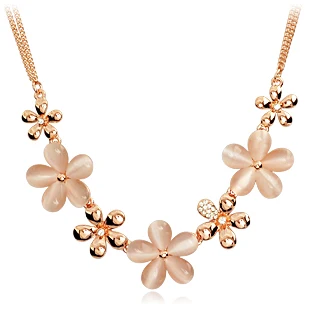 

Free shipping@@ Accessories fashion design short chain female flower - eye crystal necklace