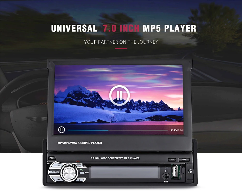 RM - GW9601G 7.0 inch TFT LCD Screen MP5 Car Multimedia Player with Bluetooth FM Radio GPS European Map