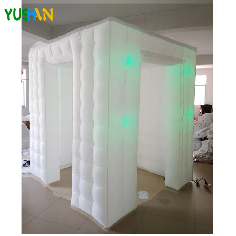 

7.3ft Inflatable Photo Booth Party Backdrops With 4 PCS LED Lights No equipment Portable Inflatable Cabin Tent Wedding Sales