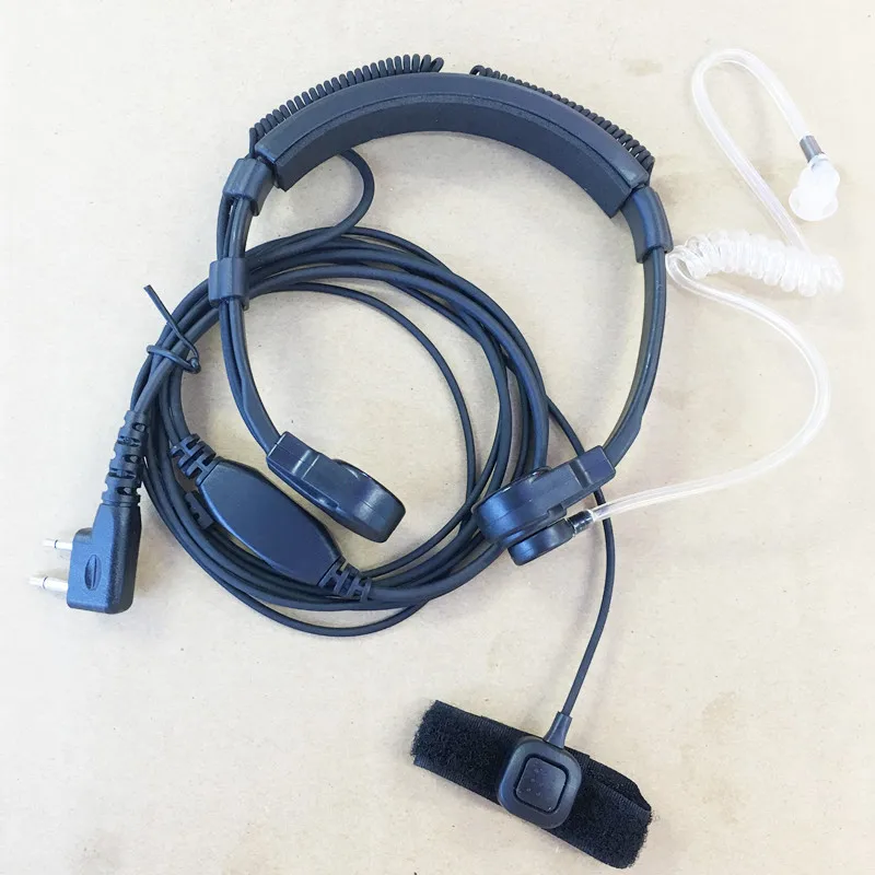 

Honghuismart Felexible throat control kit air tube 2 pins headphone for Icom IC-V8,IC-V82 IC-F11,F21 F31,F41 etc walkie talkie