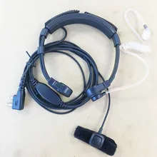 Honghuismart Felexible throat control kit air tube 2 pins headphone for Icom IC-V8,IC-V82 IC-F11,F21 F31,F41 etc walkie talkie