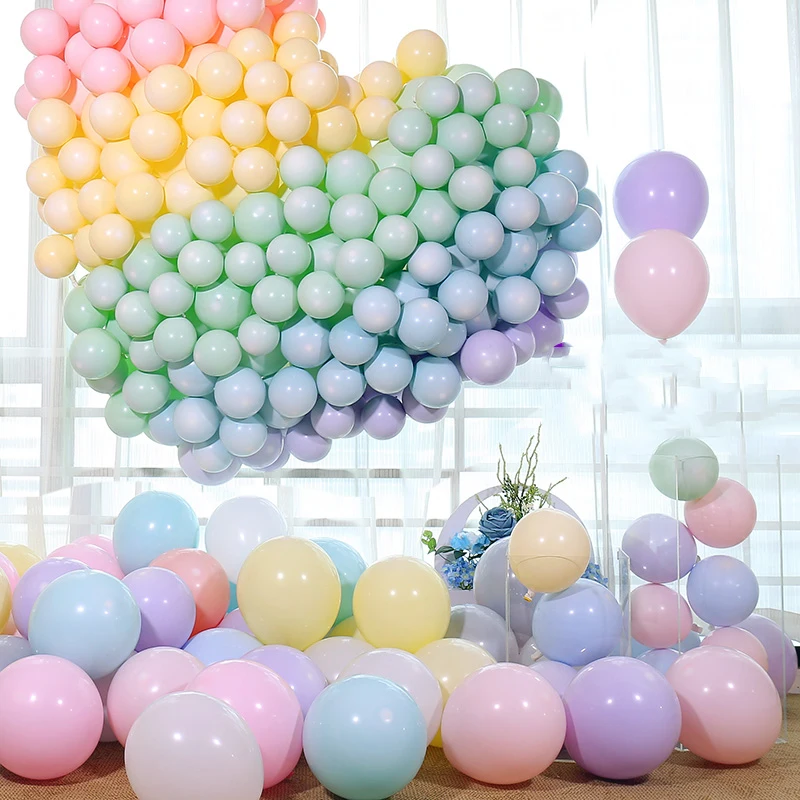 

100Pcs/Set Macaron Color Latex Balloons Confetti Balloons Home Birthday Baby Shower Wedding Sweet Colorful Party Decorations