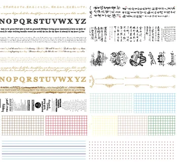 

24Designs Letter/Chinese/Poetry/Calligra/Spot/Lattice Pattern Japanese Washi Decorative Adhesive DIY Masking Paper Tape Label