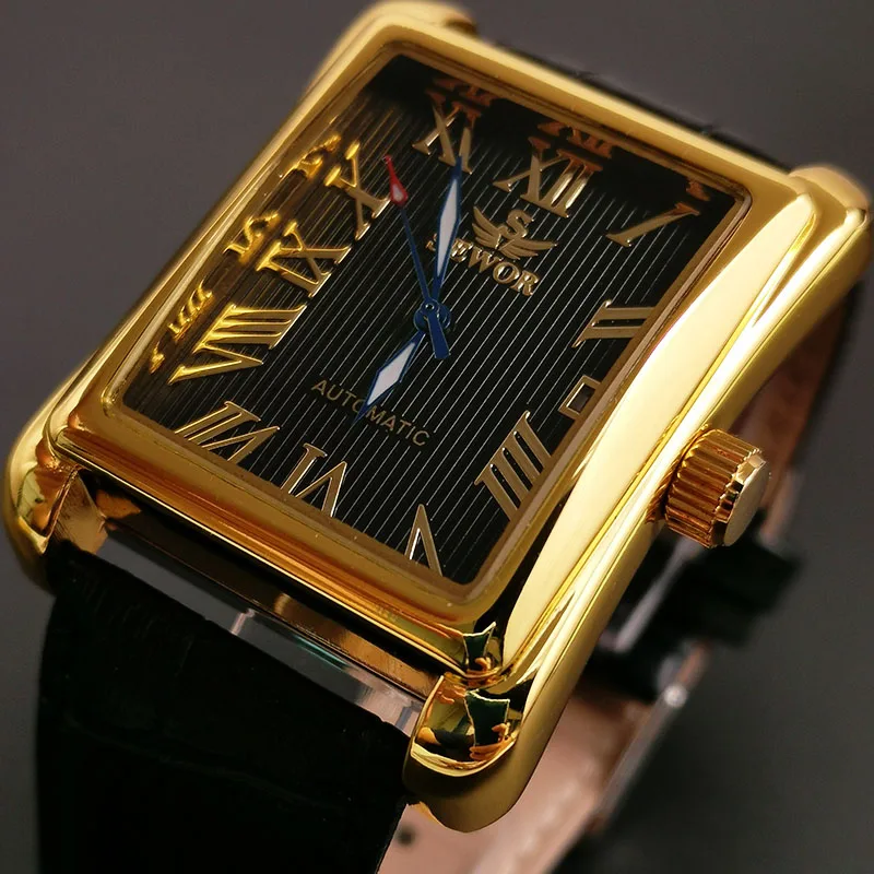

Luxury Automatic Mechanical Watch Mens Watches Men Date Skeleton Leather strap Wristwatch Relogio Masculino