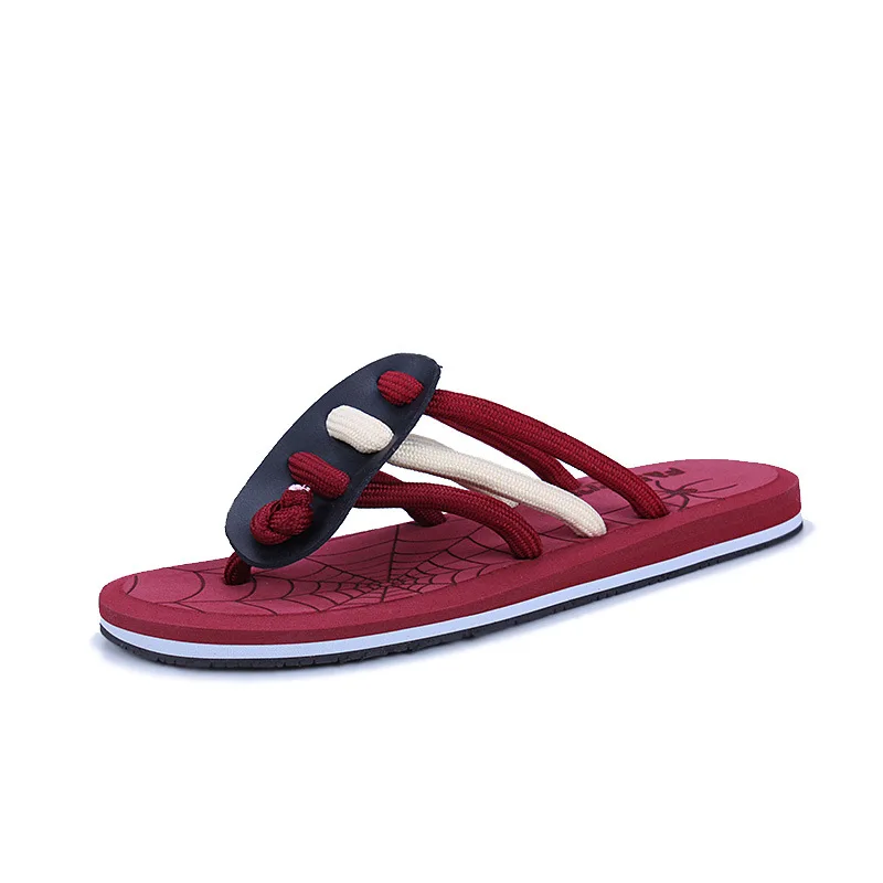 

2018 New Fashion Herringbone Men Sandals and Slippers Fashion Casual Personality Men Slippers Men wild non-slip Beach Shoes Men