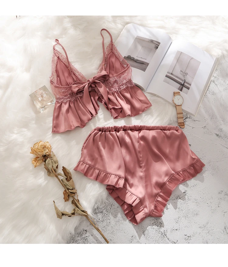 satin camisole and shorts set