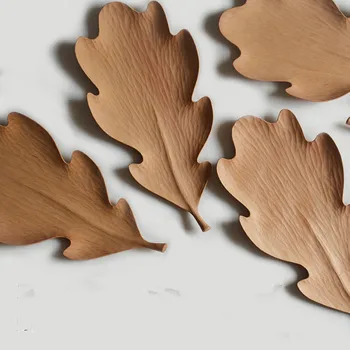 

Original Handmade Wooden Plate Maple Leaves Style for Snacks/Cake Beech Wood Creative Dish Plate Storage Tray Tableware