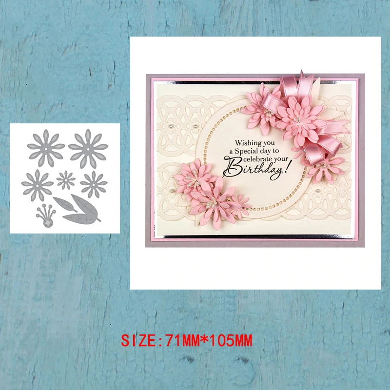 

LLove CCraft Metal Cutting Dies 8pcs flower for DIY Scrapbook Album Paper Card Decorative Craft Embossing Die 2019 NEW