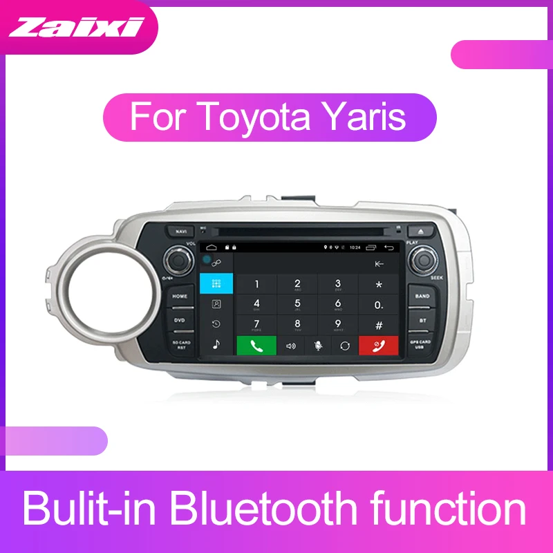 Flash Deal ZaiXi Android Car Multimedia player 2 Din WIFI GPS Navigation Autoradio For Toyota Yaris 2012 2013 GPS Radio BT WIFI 1