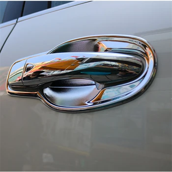 

WELKINRY car auto cover overlay styling For Renault Koleos 2016 2017 2018 Samsung QM6 ABS chrome exterior door cup bowl trim