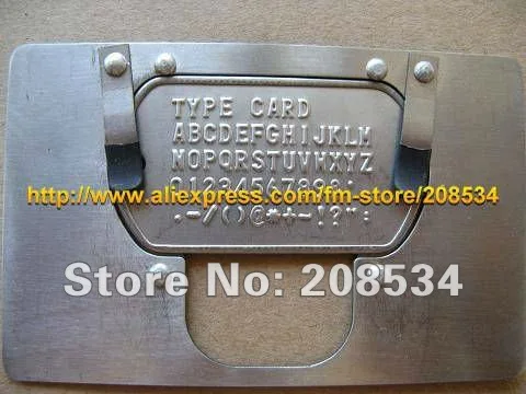 Free Shipping DHL/FEDEX ! 52-characters Military GI Metal Dog Tag Manual Embosser Embossing Machine