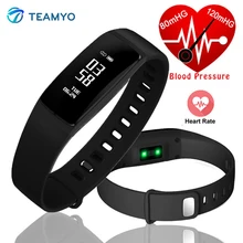 Teamyo V07S Smart Band Фитнес трекер Часы Приборы для измерения артериального давления сердечного ритма Мониторы pulsometro смарт-браслет шагомер