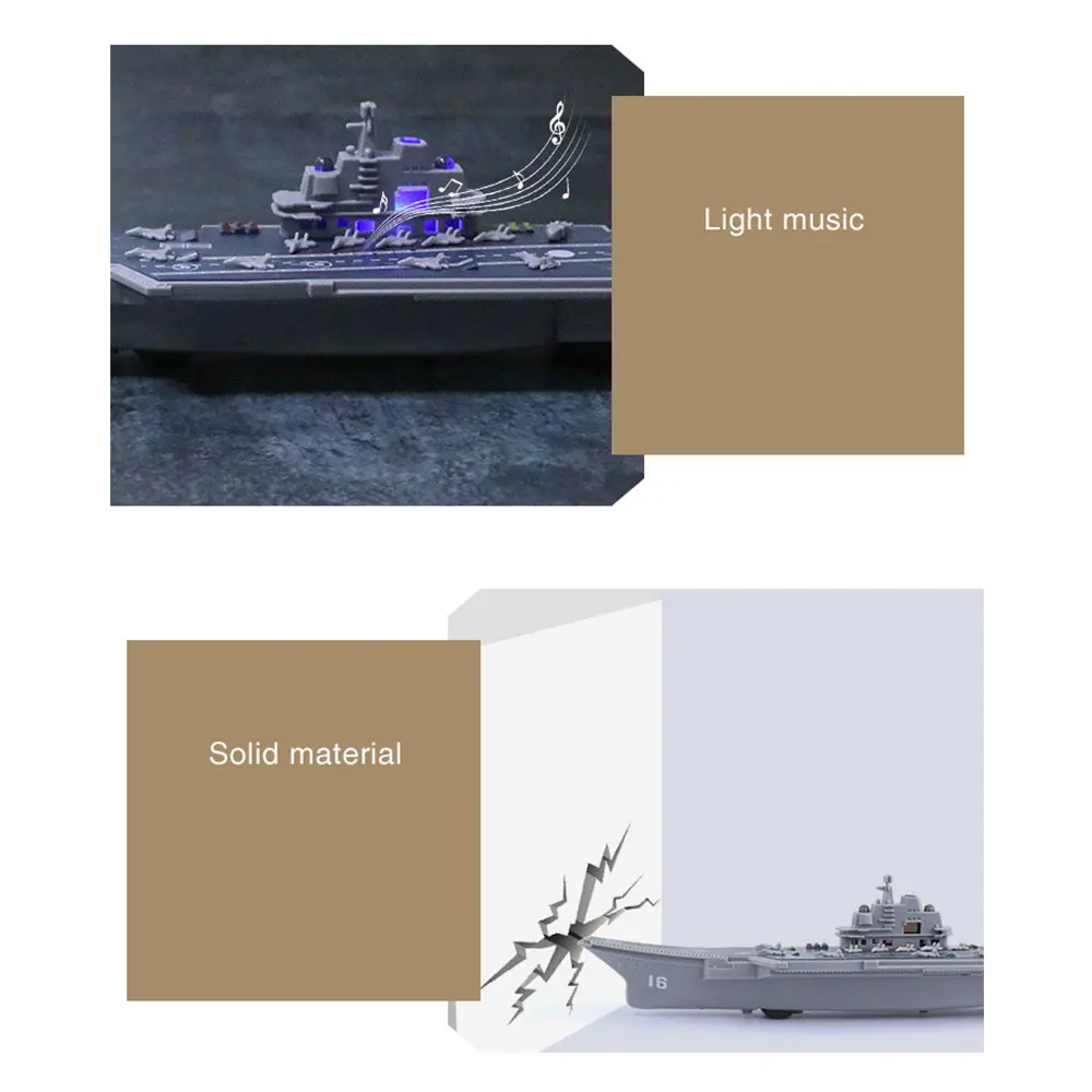 Aircraft Carrier Toy Plastic Cultivate Interest Collection Decoration Grey Indoor Military Model Gift Kids Desk