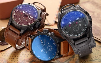 

Relogio Masculino Mens Watches Top Brand Luxury Leather Strap Waterproof Sport Men Quartz Watch Military Male Clock Curren 8225