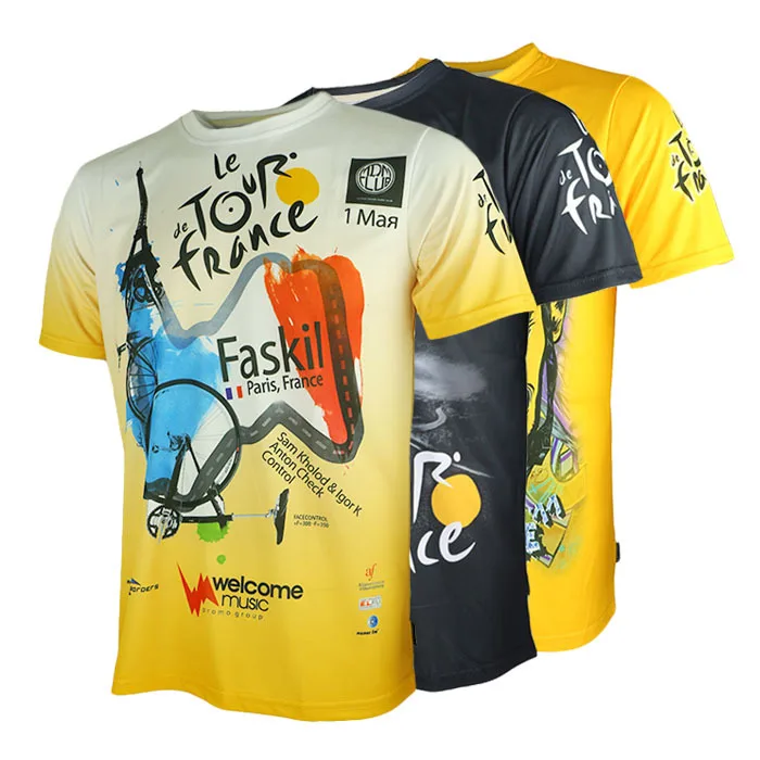 Summer Tour De France Men Cycling Bike Quick Dry Compression Breathable