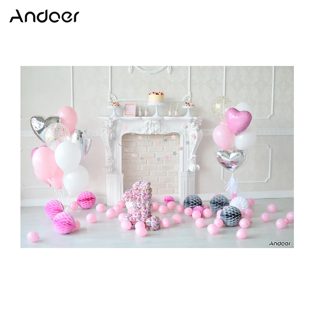 

Andoer Photobackgrounds Photography Background Birthday Backdrop Cake Balloon Children Baby Girl Kids Photo Studio Pros