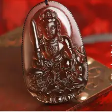 Легкий кристаллический обсидиан Manjusri Зодиак кролик кулон Хранитель натальный Будда