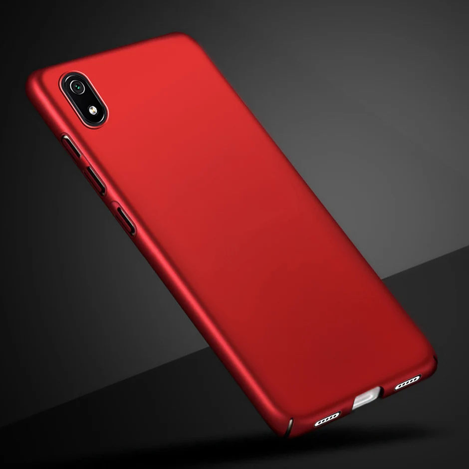 For Xiaomi Redmi 7A Case Luxury Matte Hard PC Phone Case Bumper on For Xiaomi Redmi 7A 7 A Back Cover For Xiaomi Redmi 7A Fundas - Цвет: Red