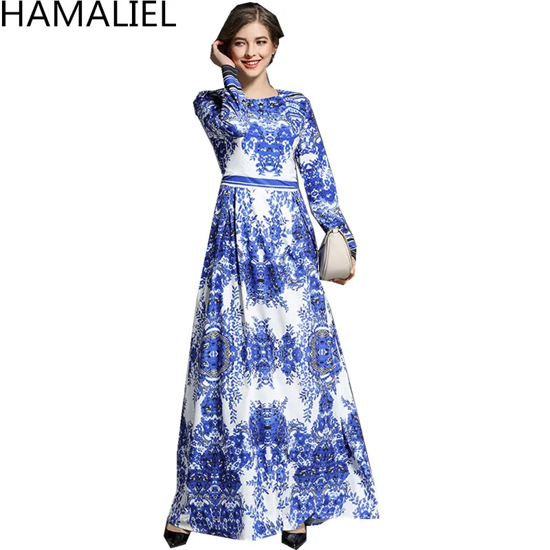Hamaliel Новая мода 2018 взлетно посадочной полосы Демисезонный Для женщин синий и