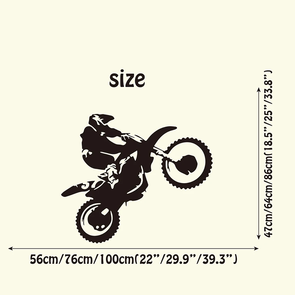 Kids Furniture Decor Storage Dalab Motocross Wall Sticker
