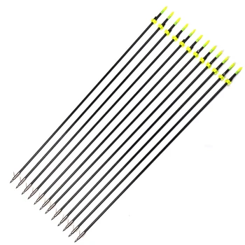 

6/12pcs Fishing Arrow 82 cm Length Glass Fiber Shaft Diameter 8mm with Arrowheads and Safety Slides for Hunting Shooting