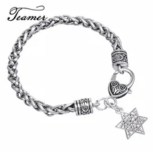 Teamer – Bracelet étoile de David pour homme, pendentif surnaturel, nœud, Talisman, Wicca, amulette, 12 tribal d'israël, bijoux