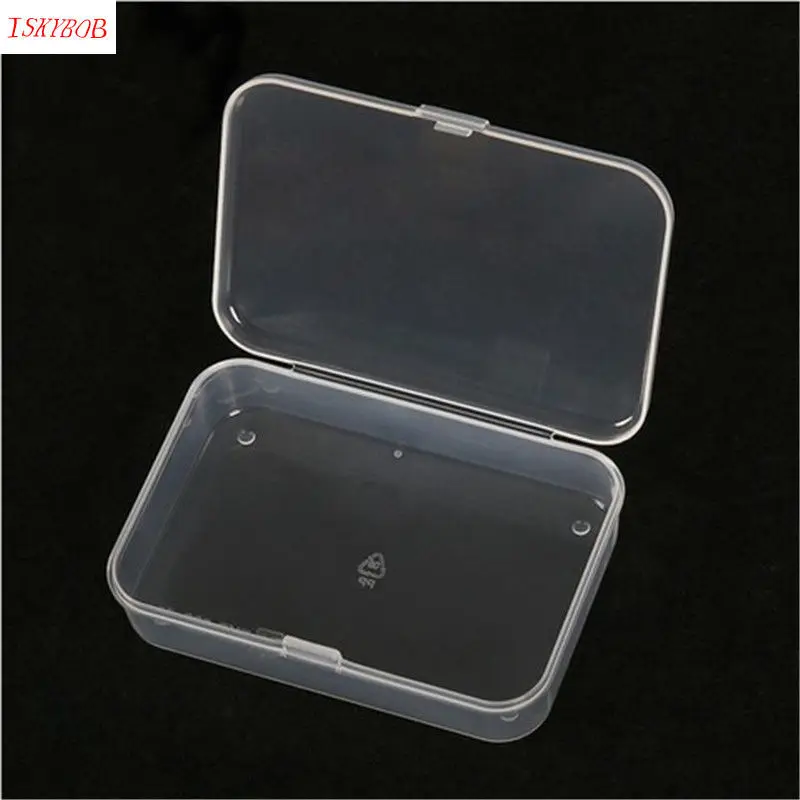 

2Pcs Practical Transparent Fine Storage Box Collection Container Case with Lid