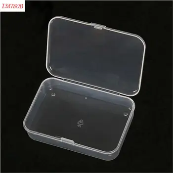 

2Pcs Practical Transparent Fine Storage Box Collection Container Case with Lid