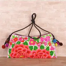 Модные с национальной вышивкой сумки! приятно богемный цветочной вышивкой плечо и сумки через плечо Горячая Холст несущей оболочки