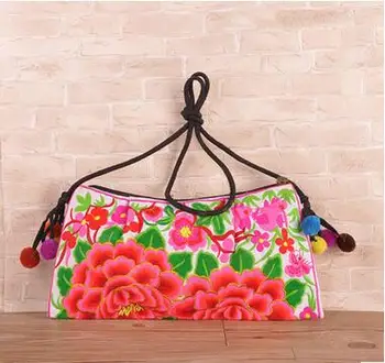 

Fashion National Embroidery Shopping handbags!Nice Bohemian Floral Embroidered Shoulder&Crossbody bags Hot Canvas Shell Carrier