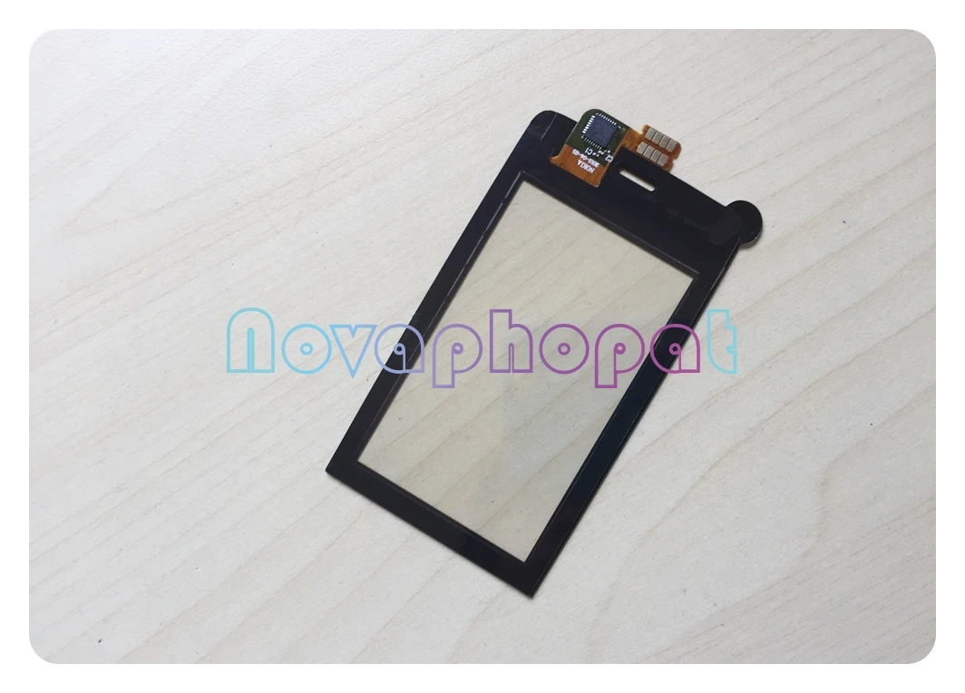 Novaphopat Черный сенсорный экран для Nokia Asha 308 309 310 дигитайзер сенсорного экрана