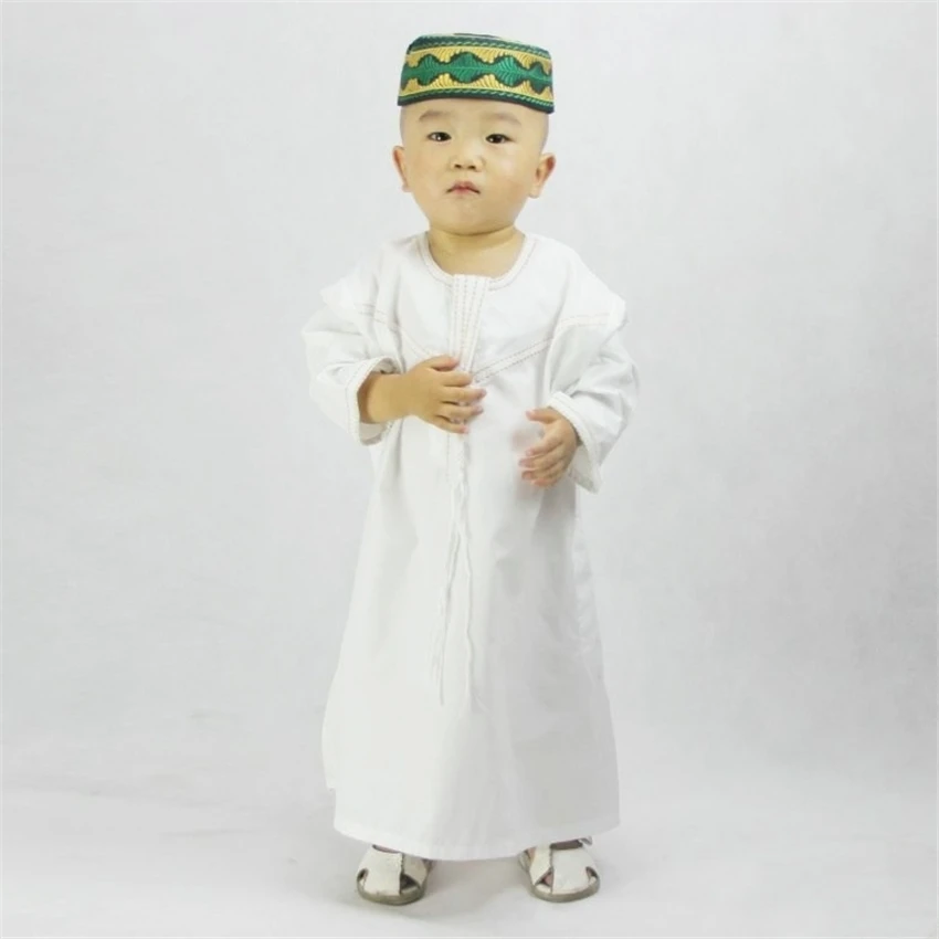 

Jubba Thobe Boys Islamic Clothing Kids Muslim Thobe Arab Abaya Robes for Baby Boy Kaftan Islam Child Clothes Toddler 1-3 Years