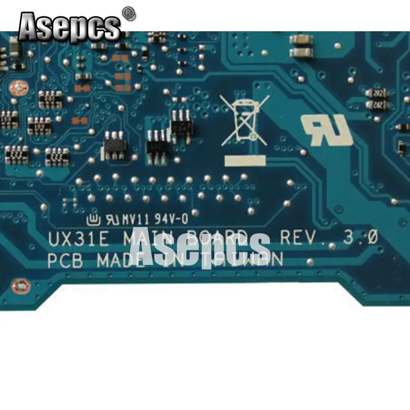 Asepcs UX31E материнская плата для ноутбука ASUS UX31E UX31 тест оригинальная материнская плата 4G ram I7-2677M