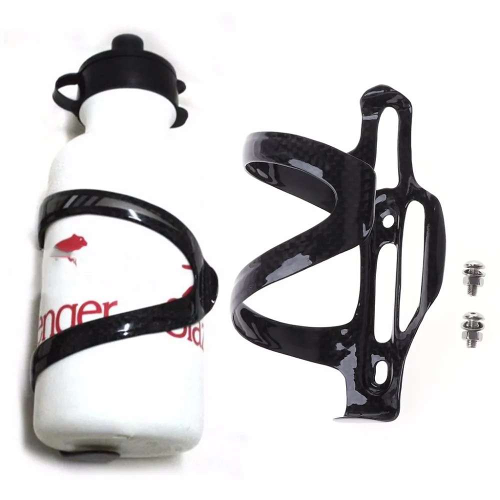 Full Carbon Fiber Bicycle Bike Water Bottle Holder Adjustable Side Open