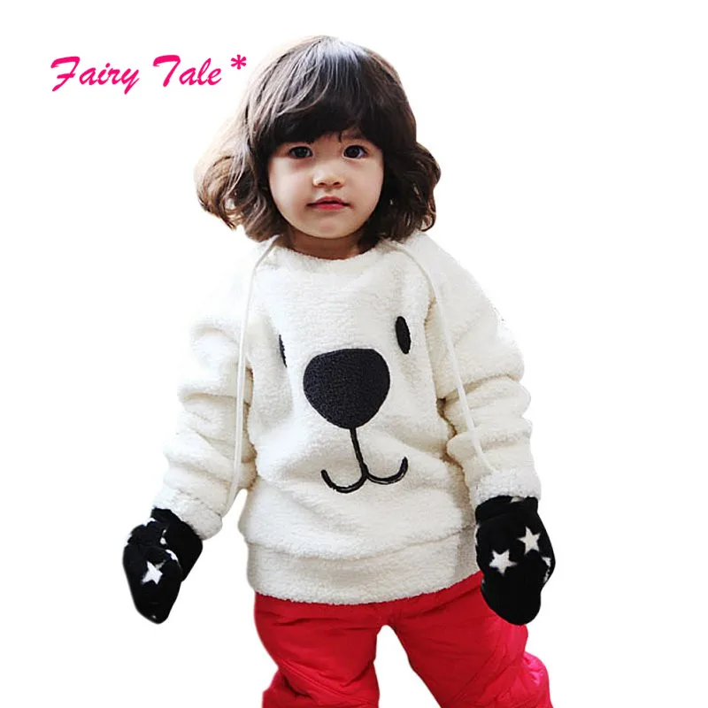 2017 New Children Baby Warm Tops Clothing Girls Lovely Bear Furry White Coat Thick Sweater Coat 2017 New Children Baby Warm Tops Clothing Girls Lovely Bear Furry White Coat Thick Sweater Coat