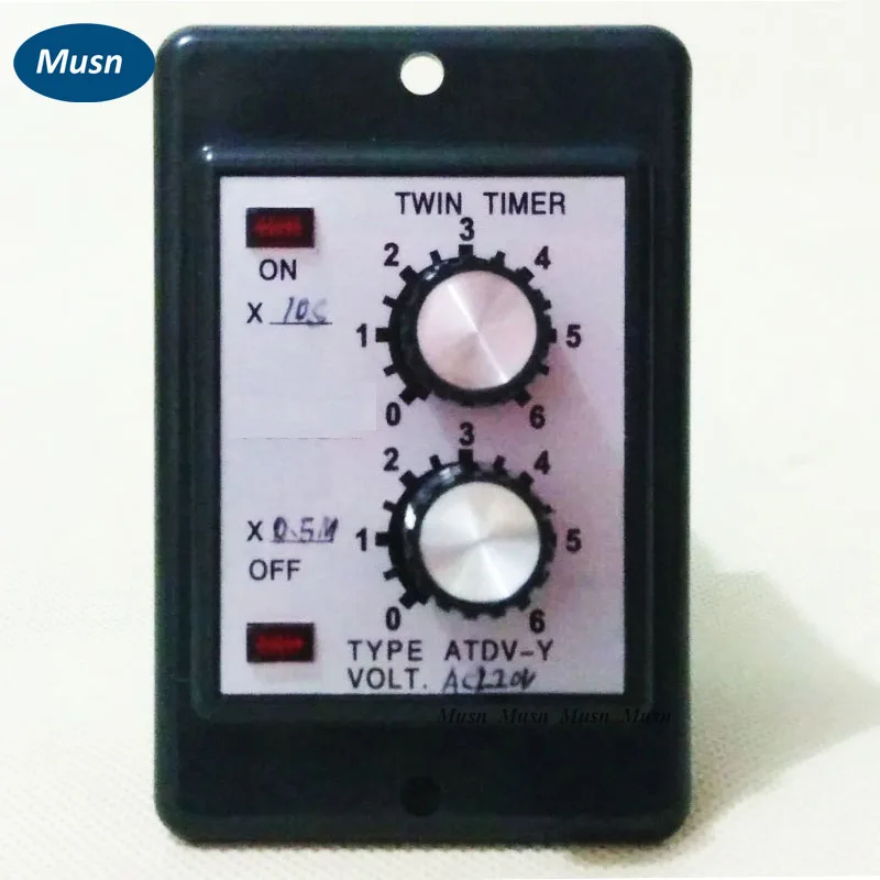 

2pcs/lot AC220V Time Delay Relay time relay ATDV-Y with socket