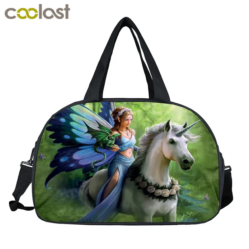 cute unicorn travel Bags women handbag multifunctional duffle bag big capacity storage bags ...