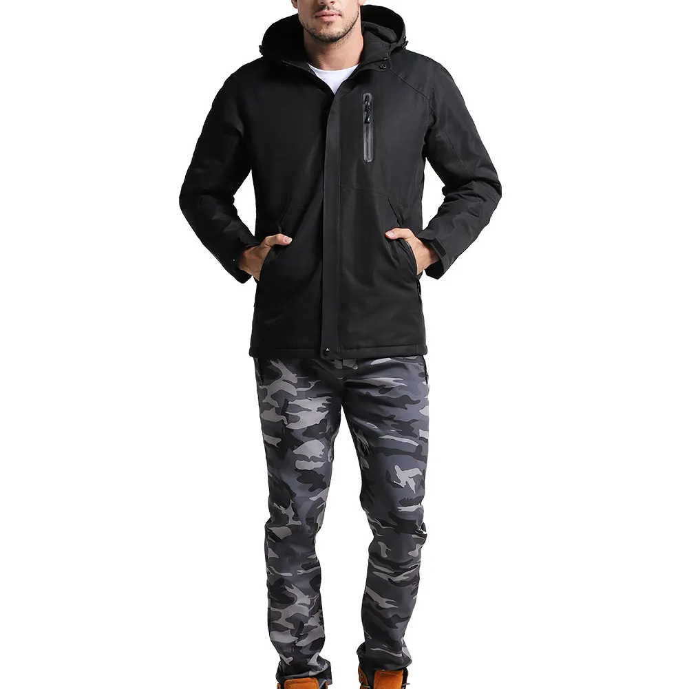 MR K Мужская зимняя уличная куртка с капюшоном и инфракрасным подогревом с USB, электрическая теплая одежда, пальто для спорта, альпинизма, пешего туризма