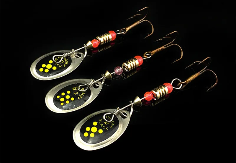 Colorful Painted Metal Spoon Spinner Lure with Treble Hooks 6cm 2.5g Metal Sequins Jig Bait Fishing Accessories (6)