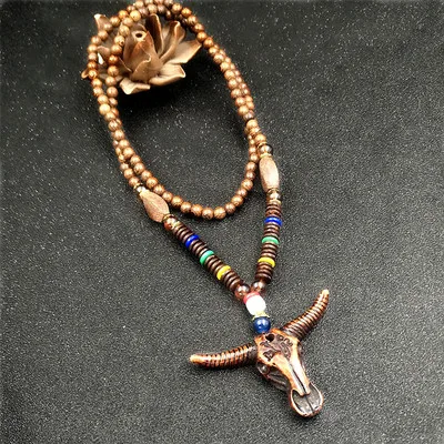 tassel statement rosary wood bead 